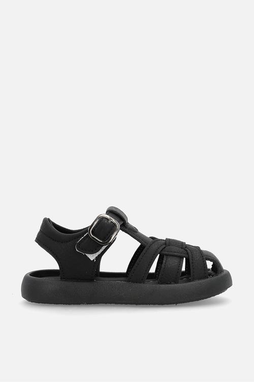 Fisherman sandals with buckles straps - black