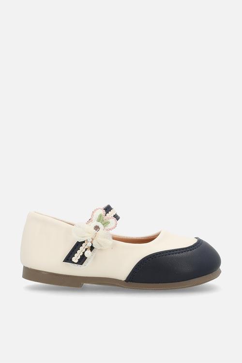 PU two-tone pumps - white/navy