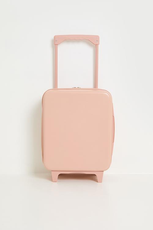Mini ribbed trolley bag - powder pink