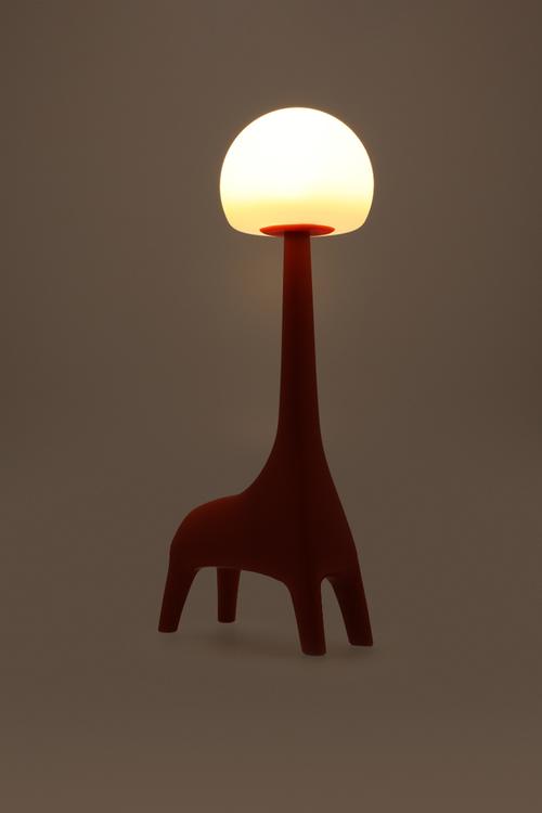 Bulb head character night light - burnt orange