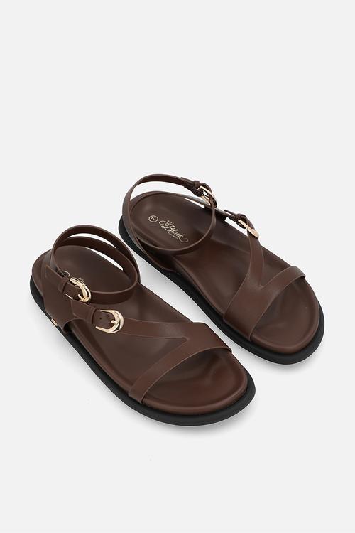 Polpetta 9 multi-strap sandal - chocolate