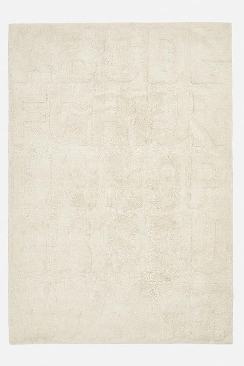Tufted Alphabetical Rug Natural