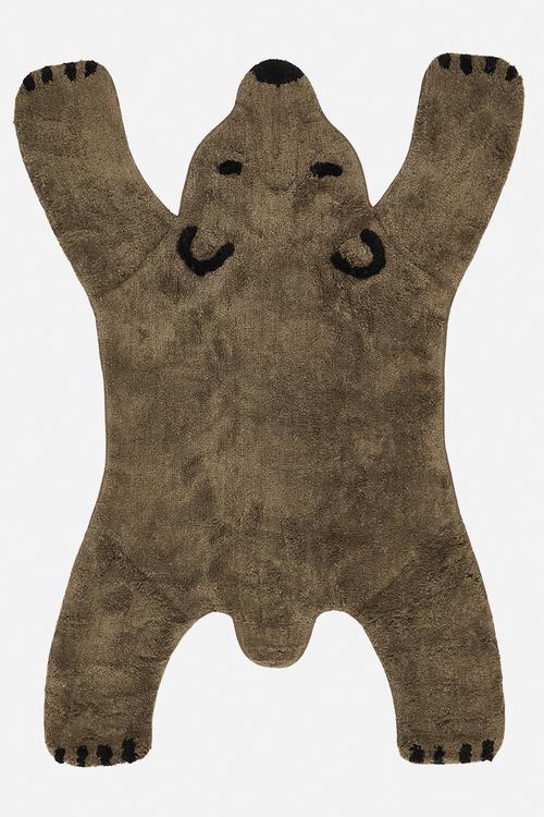 Shaped Bear Rug Brown