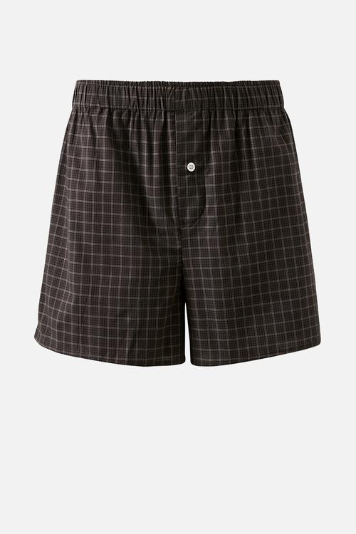 Mens Boxer Short - Black/Micro Check