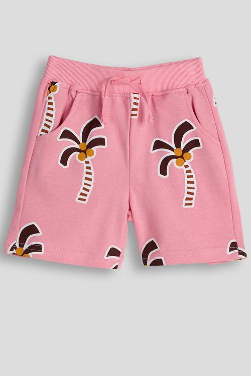Palm tree printed shorts - pink