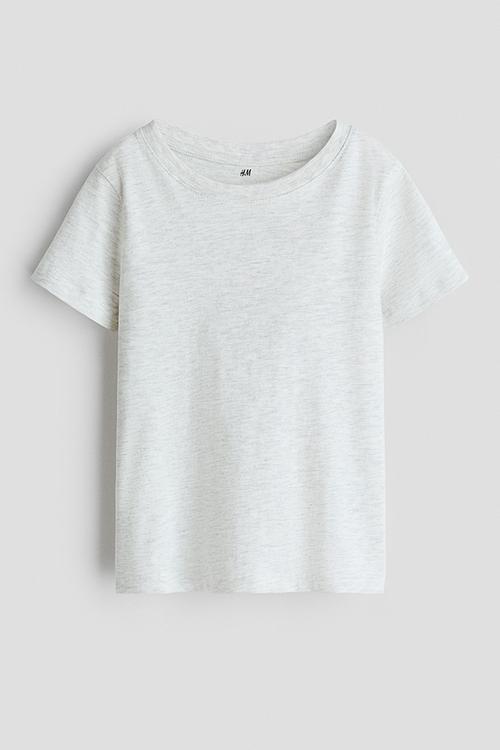 Cotton t-shirt - light grey marl