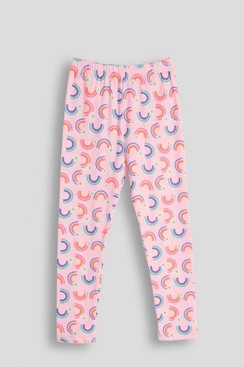 Rainbow aop leggings - pink