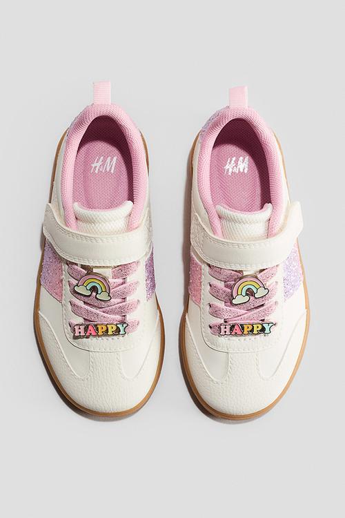Trainers - white/glittery