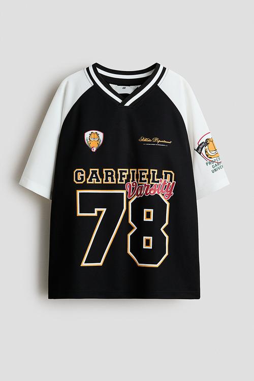 Loose-fit hockey shirt - black/garfield