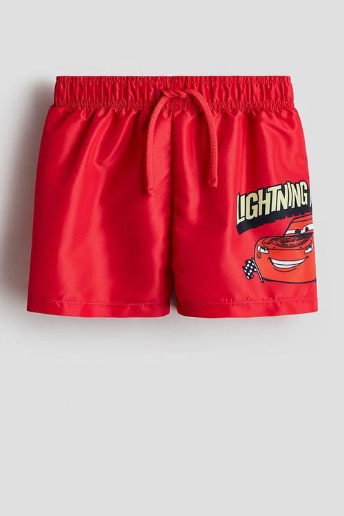 Printed swim shorts - red/cars