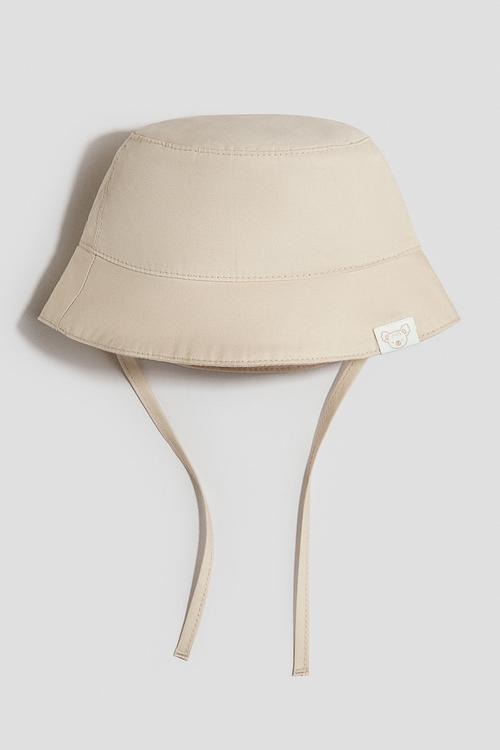 Cotton bucket hat - light beige