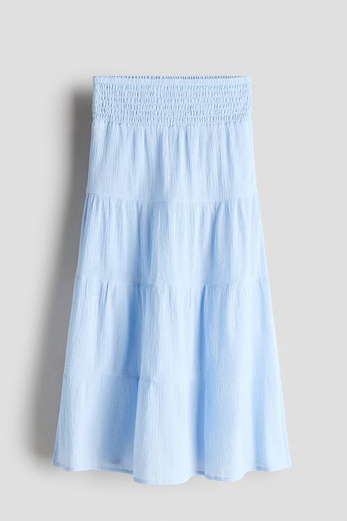 Tiered skirt - light blue