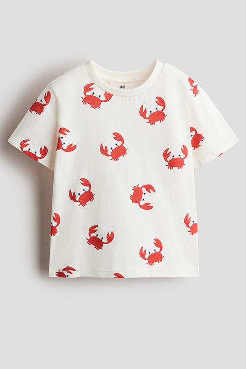 Printed t-shirt - white/crabs