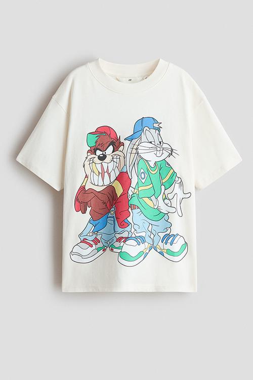Printed t-shirt - cream/looney tunes