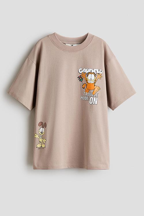 Printed t-shirt - beige/garfield