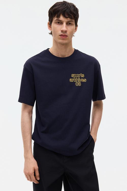Loose fit printed t-shirt - dark grey/sports archives 08