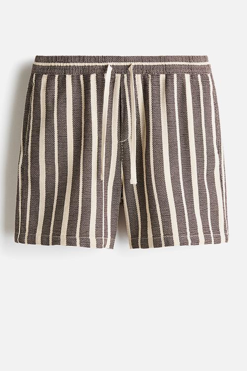 Regular fit shorts - brown/striped