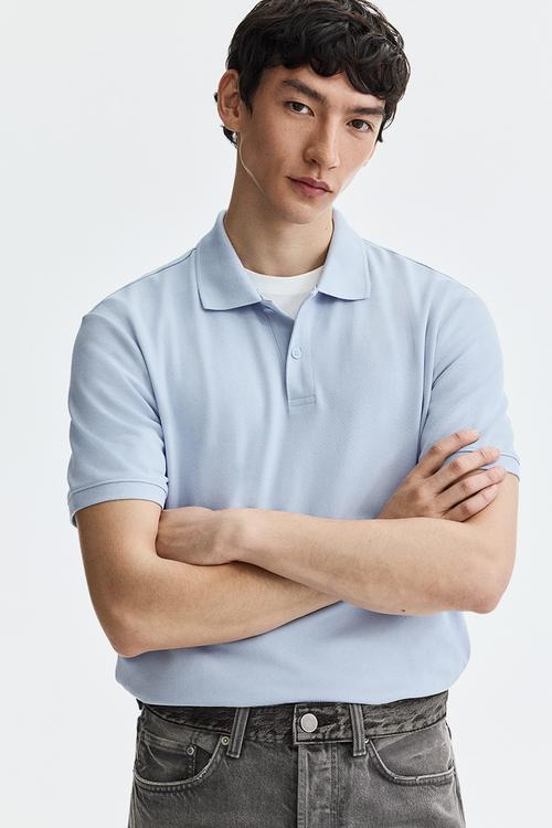Regular fit polo shirt - light blue