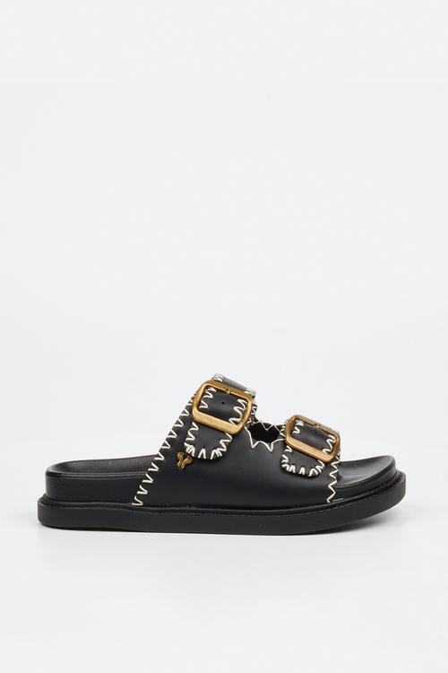Lucy 1 girls slides - black