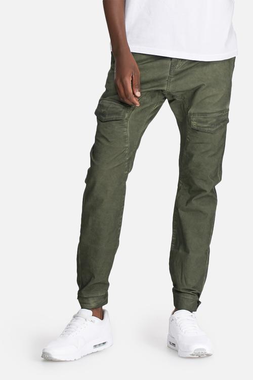 Dyed slim utility pants