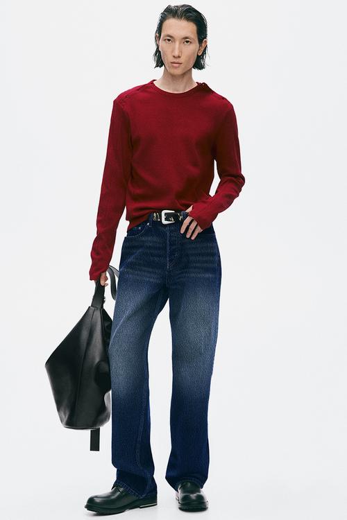 H&M Atelier:  Slim fit cotton top - red