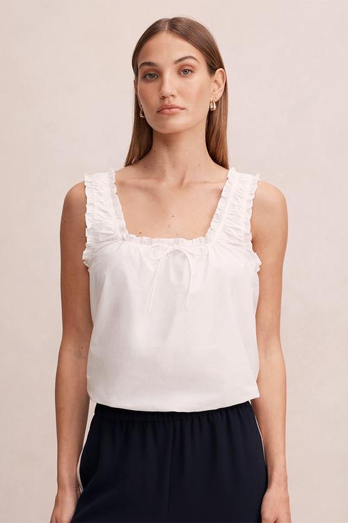 Valerie bubble top - porcelain