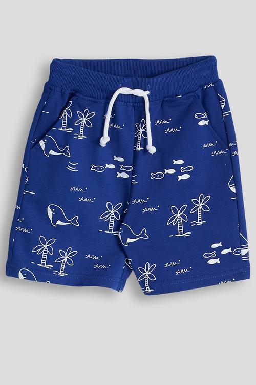 Palm tree aop shorts - blue