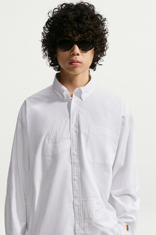 M Nk Club Rules Oxfd Ls Futura - White /(White)