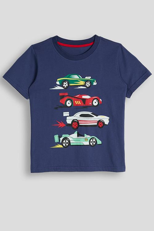 Race car graphic tee - navy