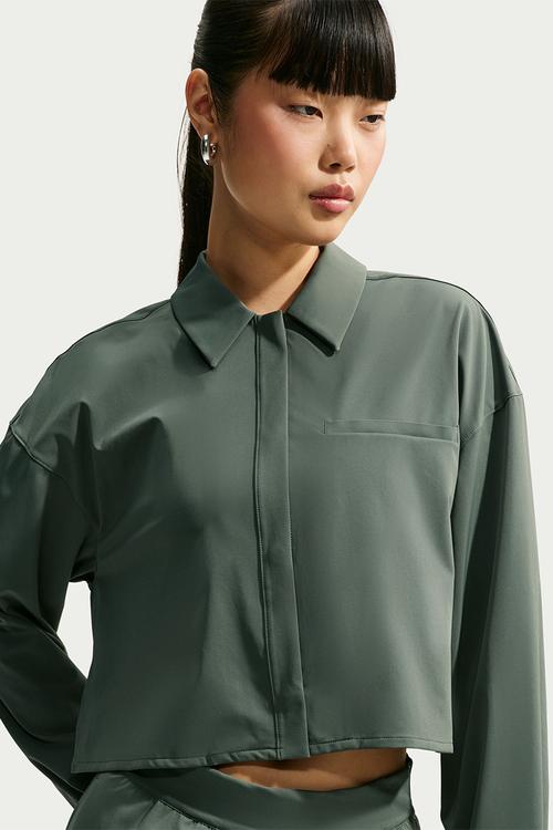 Women'S Dri-Fit Long-Sleeve Top - Camo Green/Outdoor Green