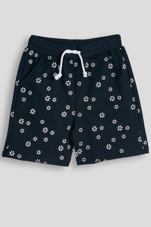 Floral aop shorts - dk navy