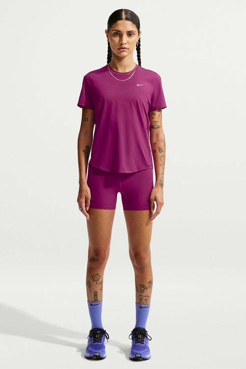 W Nk Swift Dri-Fit Running Top - Trueberry/Reflectivesilv