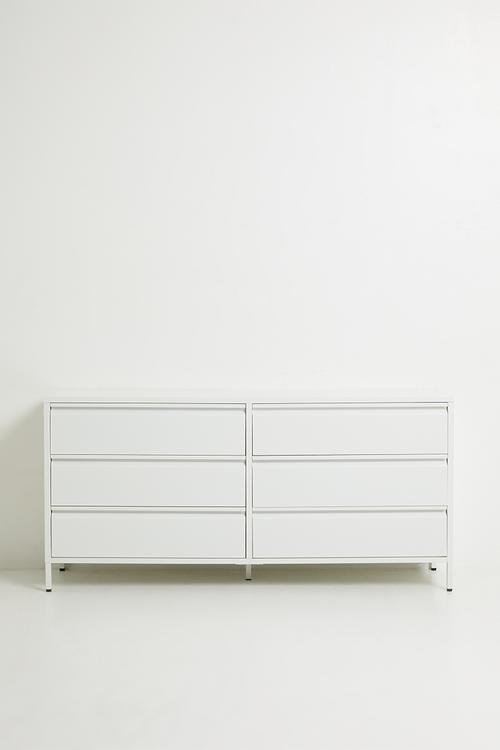 Mia 6 Drawer Sideboard - White