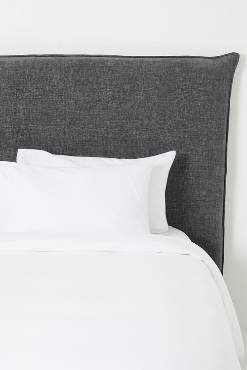 Sabie Slip Cover Headboard Plush Linen - Charcoal