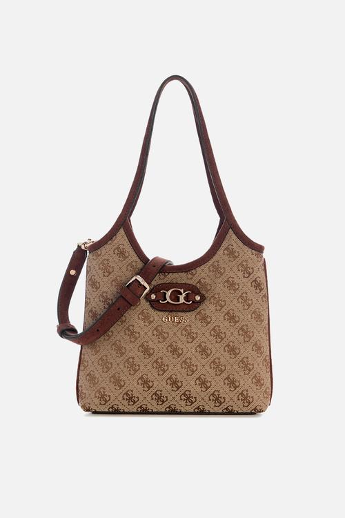 Samantha Mini Tote -Latte Logo/Brown