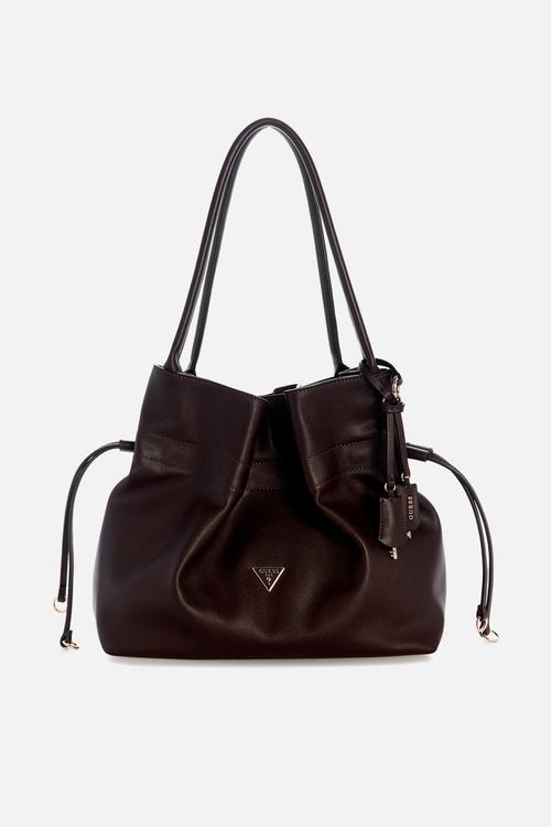 Karima Drawstring Tote -Brown