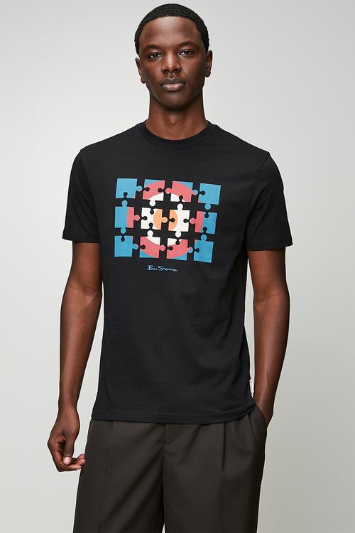 Puzzle Target Tee Shirt - Black