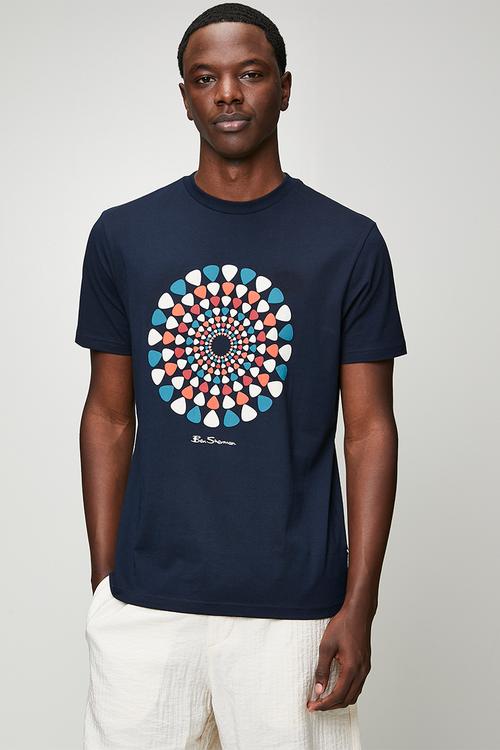 Plectrum Target Tee Shirt - Navy