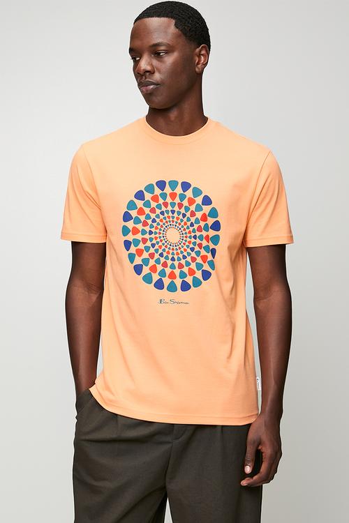 Plectrum Target Tee Shirt - Coral Sand