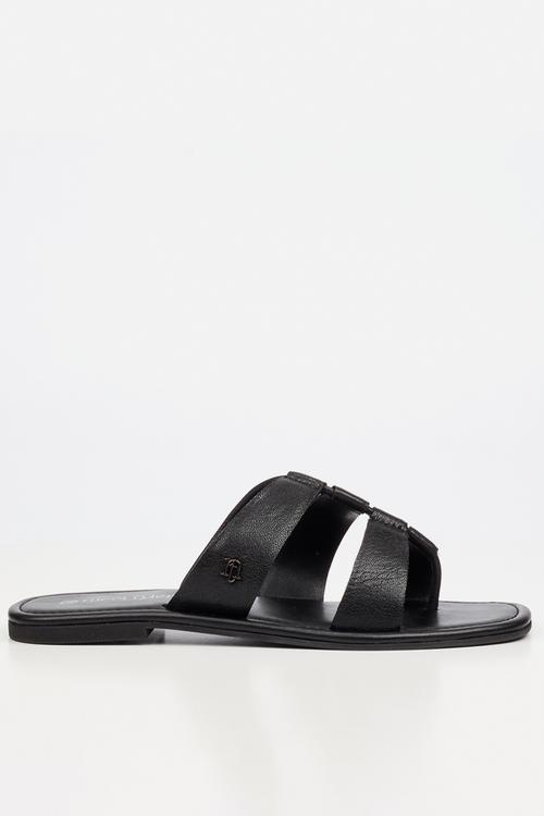 Amalfi 1 Leather Slide Sandal - Black