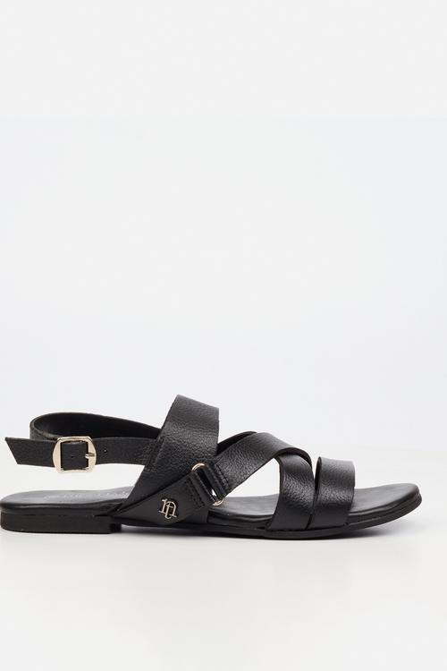 Perla 1 Leather Slingback Sandal - Black