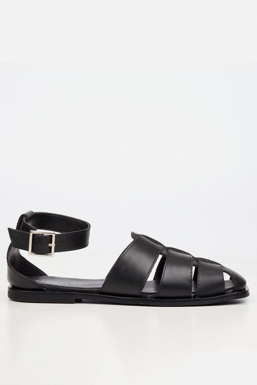 Silvia 1 Leather Fisherman - Black