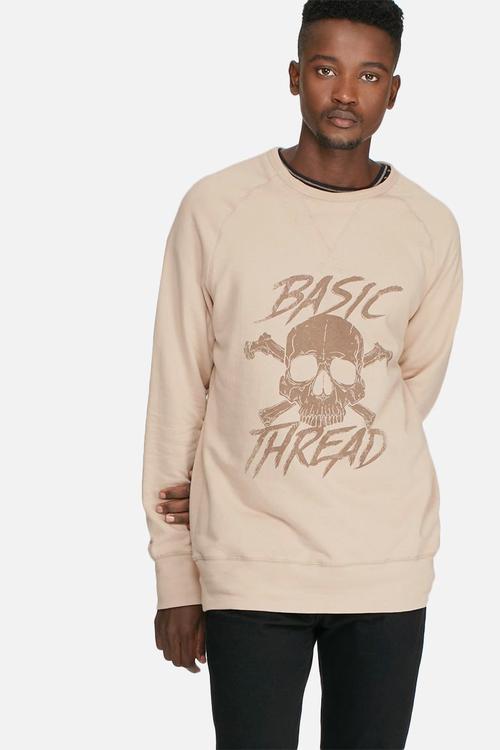 Graphic pullover crew sweat