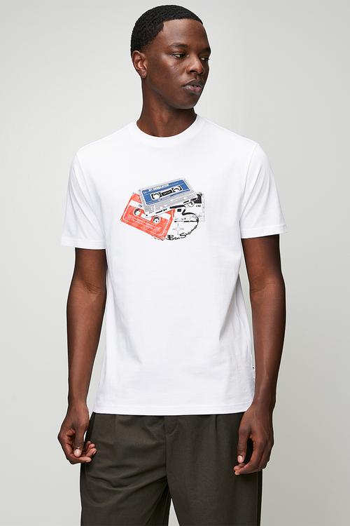 Cassette Stack Tee Shirt - White