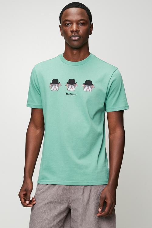 Brit Trio Bulldog Tee Shirt 260Gsm  - Sea Green