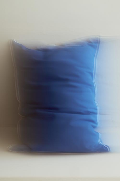 Cotton canvas cushion cover - bright blue