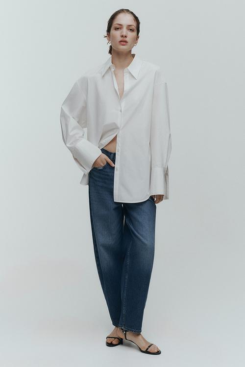 Barrel high waist ankle jeans - denim blue