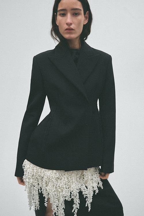 H&M Studio:  Double-breasted wool blazer - black