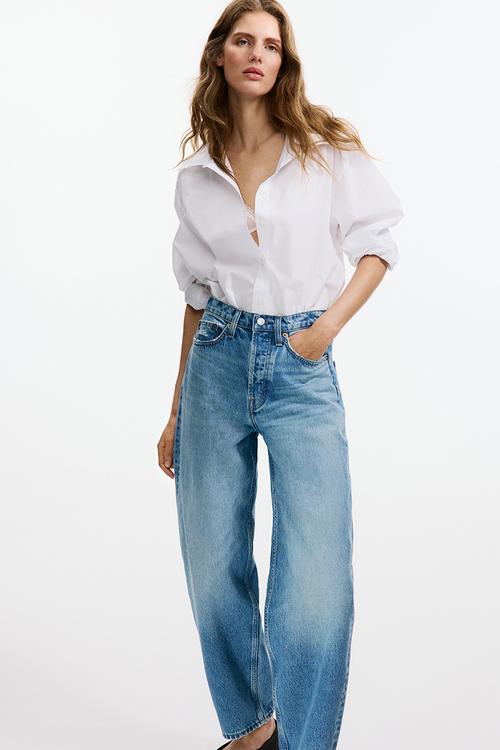 Barrel high waist ankle jeans - light denim blue
