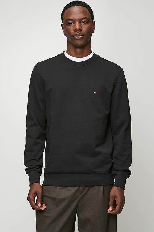Essential terry crewneck - black